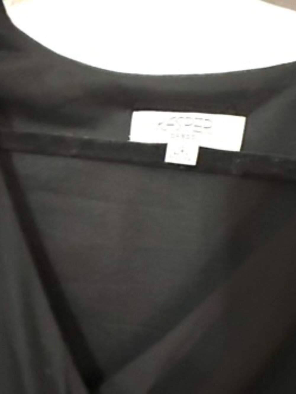 Kasper Black Belted Shirt Dress Short Sleeve Button Front Size XL Ruched Bodycon - Picture 6 of 10